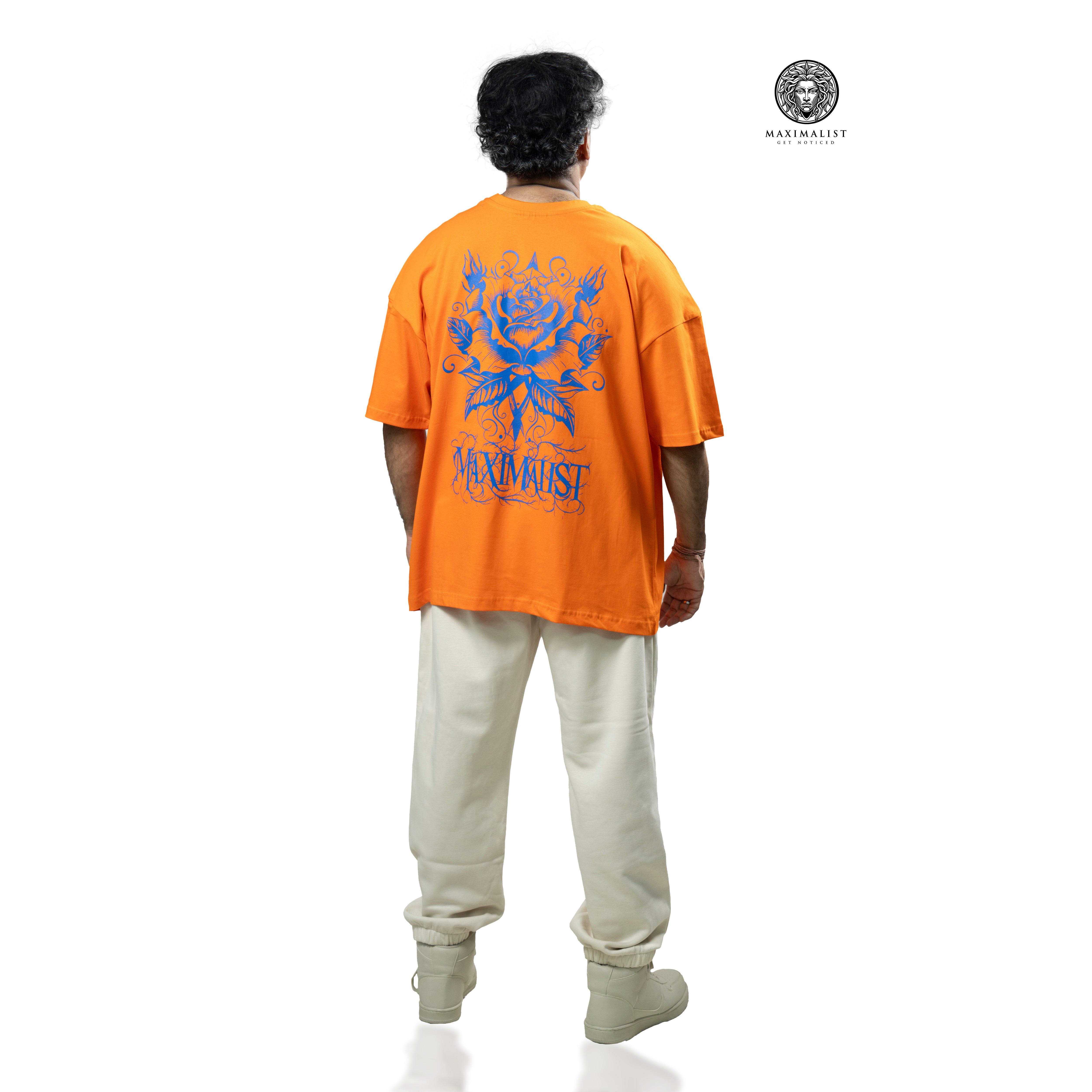 Bright Orange Oversize Drop Shoulder T-shirt