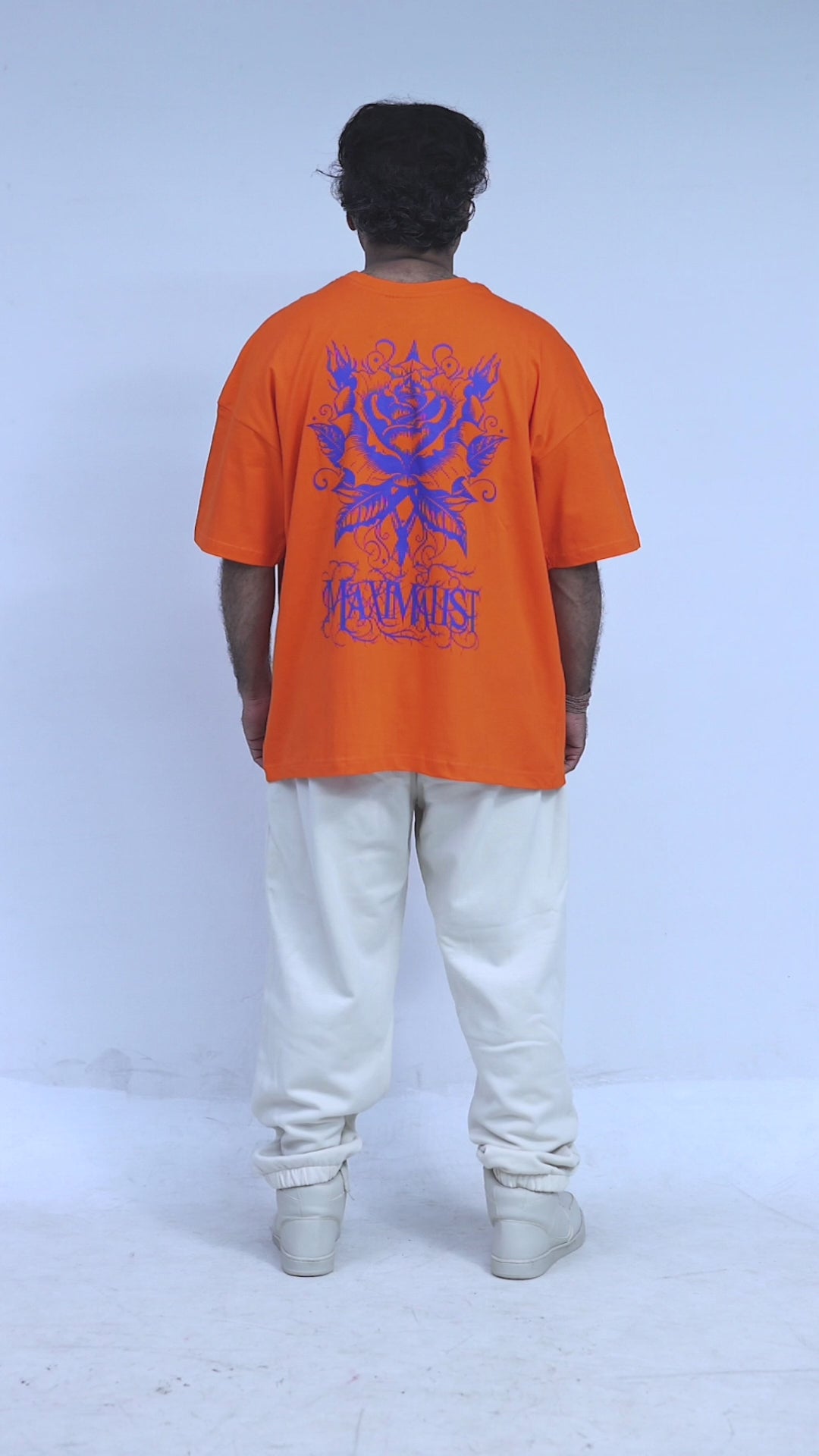 Bright Orange Oversize Drop Shoulder T-shirt